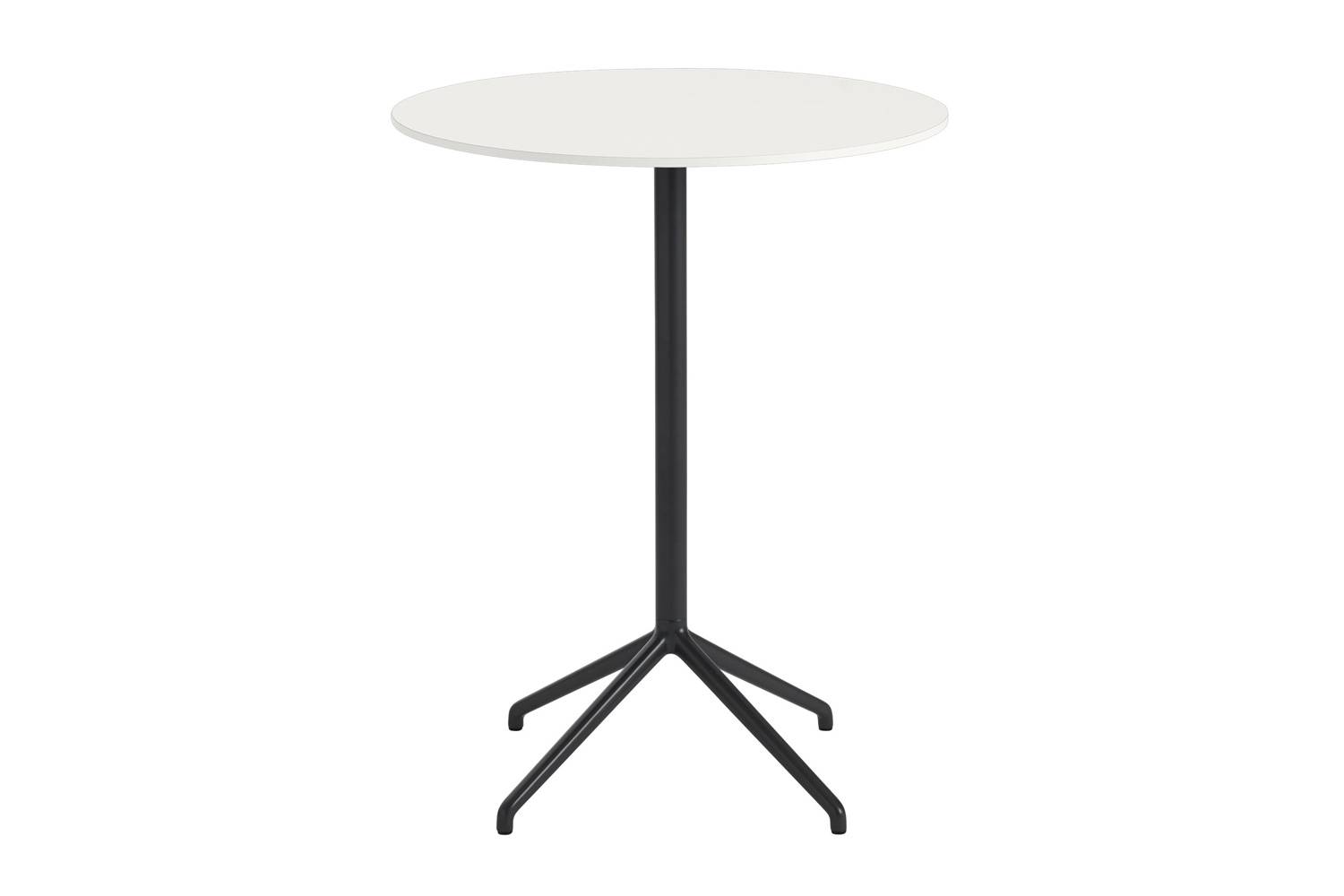 ムート スティルカフェテーブル 円形 高さ：105cm ホワイトナノラミネート/ブラック