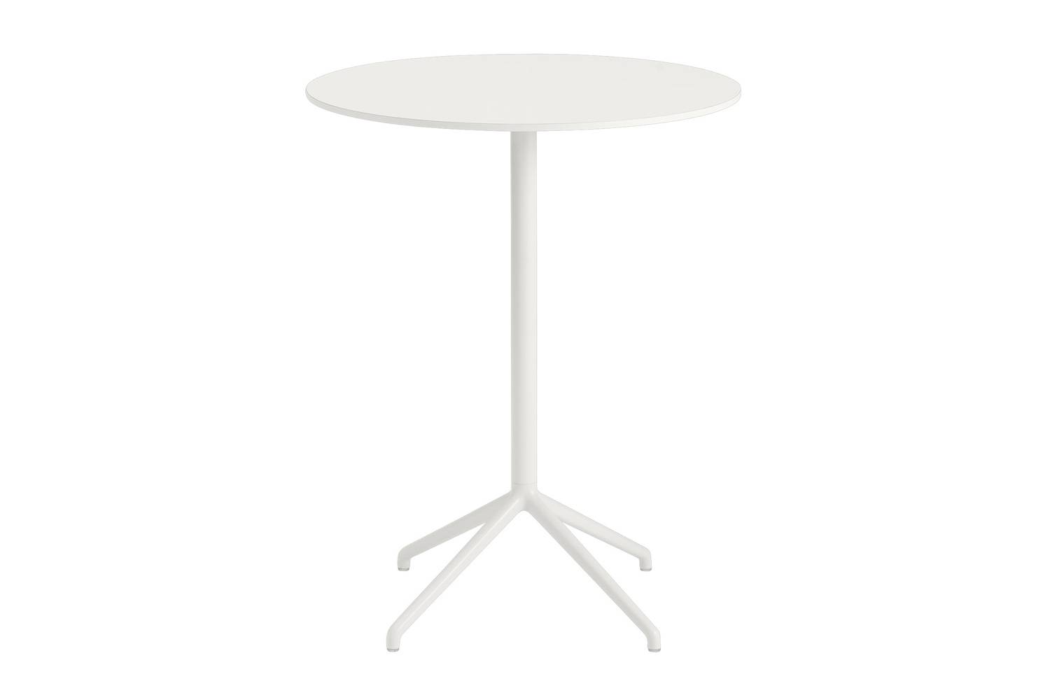 ムート スティルカフェテーブル 円形 高さ：105cm ホワイトナノラミネート/ホワイト