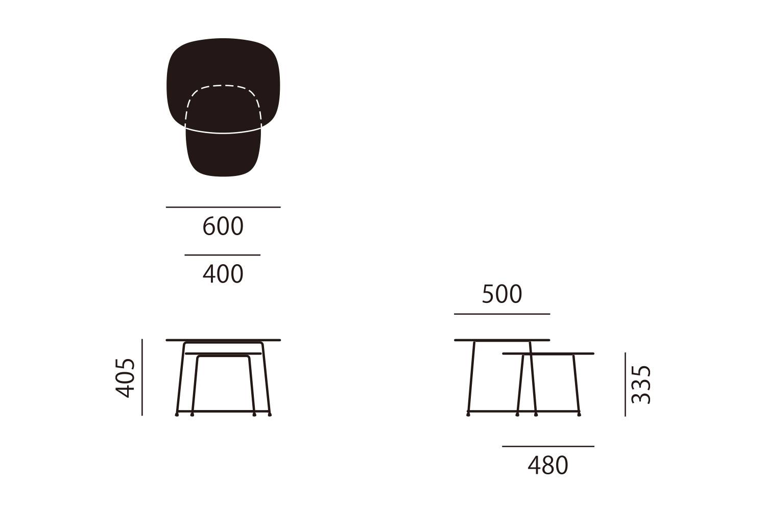 プランク カップ ラウンジテーブル サイズ詳細
